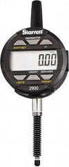 Starrett - 25mm Max Measurement, 0.01mm Graduation, Electronic Drop Indicator - Accurate to 0.03mm, Metric System, LCD Display - Benchmark Tooling