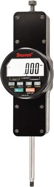 Starrett - 2" Max Measurement, 0.0001, 0.0005 & 0.001" Graduation, Electronic Drop Indicator - Accurate to 0.0002", Inch & Metric System, LCD Display - Benchmark Tooling