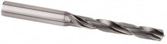Kennametal - 13.5mm 135° Spiral Flute Solid Carbide Screw Machine Drill Bit - Multilayer AlCr Finish, Right Hand Cut, 60mm Flute Length, 107mm OAL, Standard Point, Straight Shank, Through Coolant - Benchmark Tooling