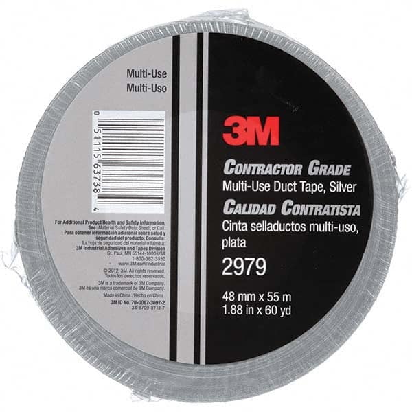 3M - 60 Yd x 1.88" x 7 mil Gray Polyethylene Cloth Duct Tape - Benchmark Tooling