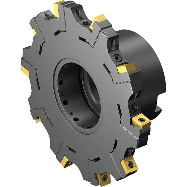 Sandvik Coromant - Arbor Connection, 0.315" Cutting Width, 0.8661" Depth of Cut, 100mm Cutter Diam, 1-1/16" Hole Diam, Indexable Slotting Cutter - 1-1/16" Shank Diam, Right Hand Cutting Direction - Benchmark Tooling