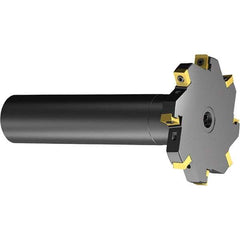 Sandvik Coromant - 0.2362" Cutting Width, 0.9055" Depth of Cut, 1.2598" Hole Diam, 8 Tooth Indexable Slotting Cutter - Right Hand Cutting Direction - Benchmark Tooling