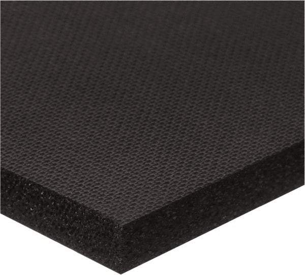 Value Collection - 1/8" Thick x 2" Wide x 96" Long, Adhesive Backed Silicone Foam Rubber Strip - Stock Length, 100 psi Tensile Strength, -100 to 500°F, Black - Benchmark Tooling