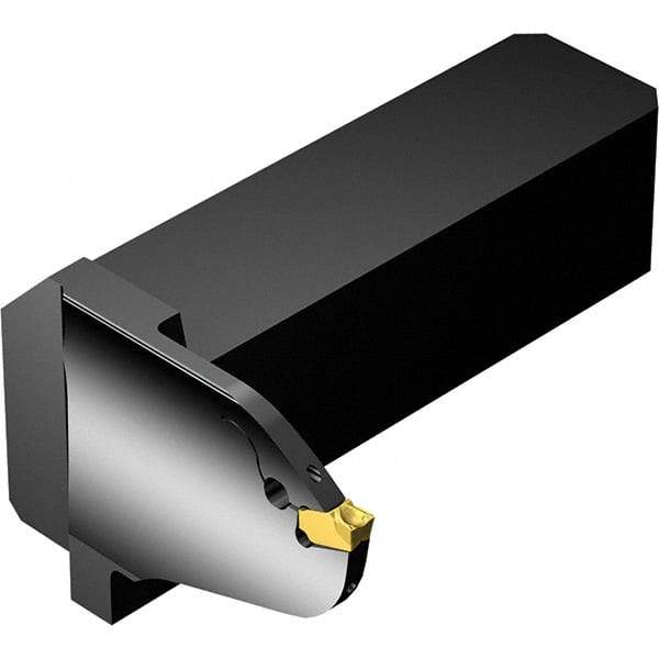 Sandvik Coromant - Right Hand, 25.4mm Max Depth of Cut, Indexable Grooving Tool Holder - 25.4mm Shank Height, 25.4mm Shank Width, Through Coolant - Benchmark Tooling