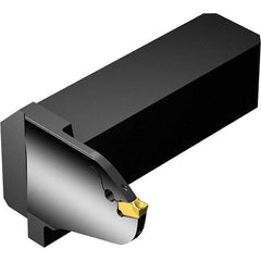 Sandvik Coromant - Right Hand, 25.4mm Max Depth of Cut, Indexable Grooving Tool Holder - 25.4mm Shank Height, 25.4mm Shank Width, Through Coolant - Benchmark Tooling