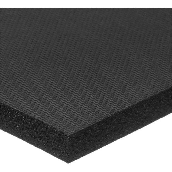 Value Collection - 1' Long x 12" Wide x 1" Thick, Neoprene Sheet Gasketing - 100 Max psi, Black - Benchmark Tooling