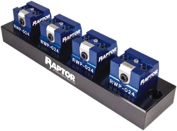 Raptor Workholding - 3/4" Jaw Width, 2-7/8" High x 13" Long x 4" Wide Dovetail Vise - For Use with 4 & 5 Axis Workholding Systems - Benchmark Tooling