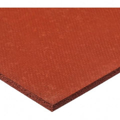 Value Collection - 2' Long x 12" Wide x 1/8" Thick, Silicone Sheet Gasketing - 90 Max psi, Red - Benchmark Tooling