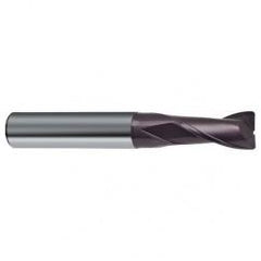 3/8 Dia. x 2-1/2 Overall Length 2-Flute Square End Solid Carbide SE End Mill-Round Shank-Center Cut-Firex - Benchmark Tooling