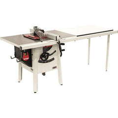 Jet - 10" Blade Diam, 5/8" Arbor Diam, 1 Phase Table Saw - 1-3/4 hp, 27" Wide, 115 Volt, 3-1/8" Cutting Depth - Benchmark Tooling