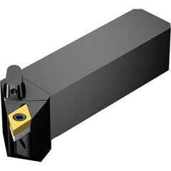 Sandvik Coromant - Left Hand Cut, -3° Lead Angle, 25mm Shank Height x 25mm Shank Width, Neutral Rake Indexable Turning Toolholder - DCMT 11 T3 08 Insert Compatibility, Series CoroTurn 107 - Benchmark Tooling