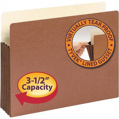 SMEAD - 11-3/4 x 9-1/2", Letter Size, Redrope, Expansion Folders - 11 Point Stock, Straight Tab Cut Location - Benchmark Tooling