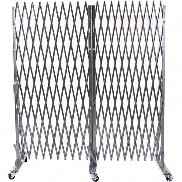 Illinois Engineered Products - 90" High Portable Traffic Control Gate - Galvanized Steel, Silver - Benchmark Tooling
