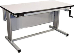 Proline - 72 Wide x 30" Deep x 42" High, Static Dissipative Workbench - T-Molded Edge, Adjustable Height Legs, Gray - Benchmark Tooling
