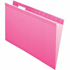 Pendaflex - 8-1/2 x 14", Legal, Pink, Hanging File Folder - 11 Point Stock, 1/5 Tab Cut Location - Benchmark Tooling