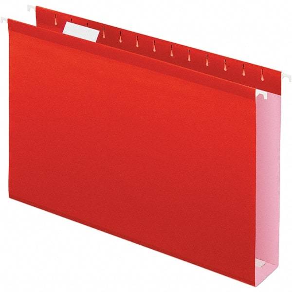 Pendaflex - 8-1/2 x 14", Legal, Red, Hanging File Folder - 11 Point Stock, 1/5 Tab Cut Location - Benchmark Tooling