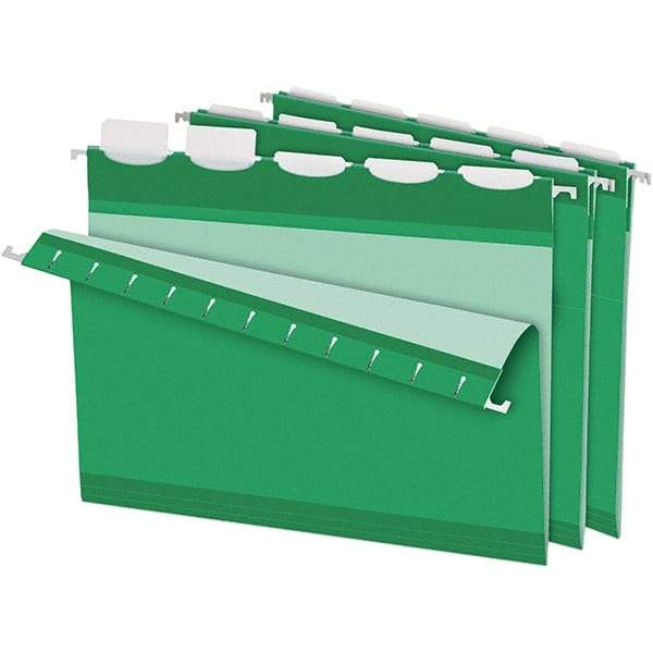 Pendaflex - 8-1/2 x 11", Letter Size, Bright Green, Hanging File Folder - 11 Point Stock, 1/5 Tab Cut Location - Benchmark Tooling