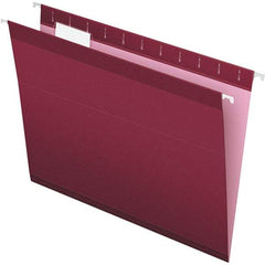 Pendaflex - 8-1/2 x 11", Letter Size, Burgundy, Hanging File Folder - 11 Point Stock, 1/5 Tab Cut Location - Benchmark Tooling