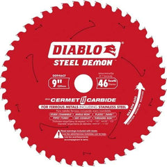 Freud - 9" Blade Diam, 46 Teeth, Carbide-Tipped Cold Saw Blade - 1" Arbor Hole Diam, 1/16" Blade Thickness - Benchmark Tooling