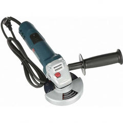 Bosch - 4-1/2" Wheel Diam, 11,000 RPM, Corded Angle & Disc Grinder - 5/8-11 Spindle, 120 Volts, 7.5 Amps - Benchmark Tooling