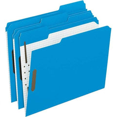 Pendaflex - 11-5/8 x 9-1/2", Letter Size, Blue, File Folders with Top Tab - 11 Point Stock, Assorted Tab Cut Location - Benchmark Tooling