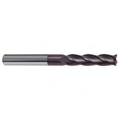 1/2 Dia. x 6 Overall Length 4-Flute Square End Solid Carbide SE End Mill-Round Shank-Center Cut-Firex - Benchmark Tooling