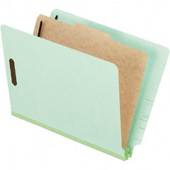 Pendaflex - 8-1/2 x 11", Letter Size, Pale Green, Classification Folders with Top Tab Fastener - 25 Point Stock, End Tab Cut Location - Benchmark Tooling