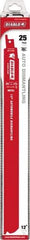 Freud - 12" Long x 1" Thick, Bi-Metal Reciprocating Saw Blade - Straight Profile, 14 to 18 TPI, Toothed Edge, Tang Shank - Benchmark Tooling