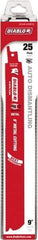 Freud - 9" Long x 1" Thick, Bi-Metal Reciprocating Saw Blade - Straight Profile, 14 to 18 TPI, Toothed Edge, Tang Shank - Benchmark Tooling