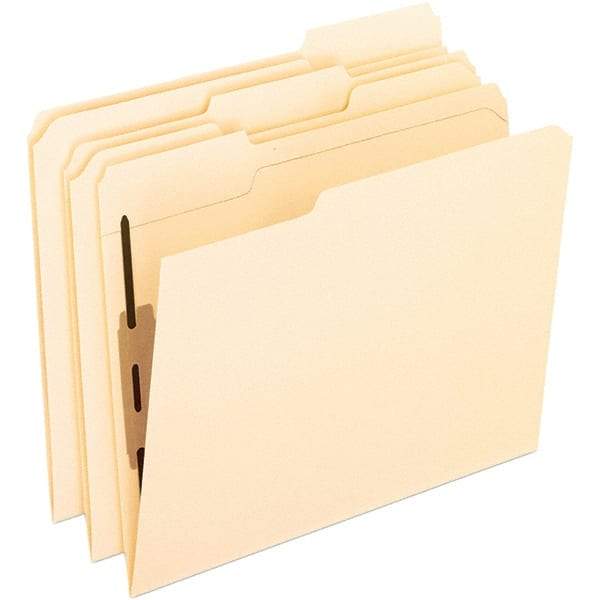 Pendaflex - 8-1/2 x 11", Letter Size, Manila, File Folders with Top Tab - 11 Point Stock, Assorted Tab Cut Location - Benchmark Tooling