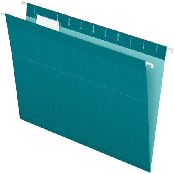 Pendaflex - 8-1/2 x 11", Letter Size, Teal, Hanging File Folder - 11 Point Stock, 1/5 Tab Cut Location - Benchmark Tooling