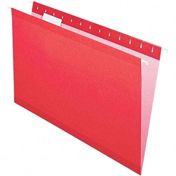 Pendaflex - 8-1/2 x 14", Legal, Red, Hanging File Folder - 11 Point Stock, 1/5 Tab Cut Location - Benchmark Tooling