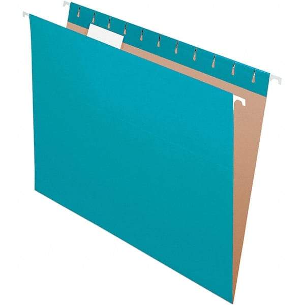 Pendaflex - 8-1/2 x 11", Letter Size, Teal, Hanging File Folder - 11 Point Stock, 1/5 Tab Cut Location - Benchmark Tooling