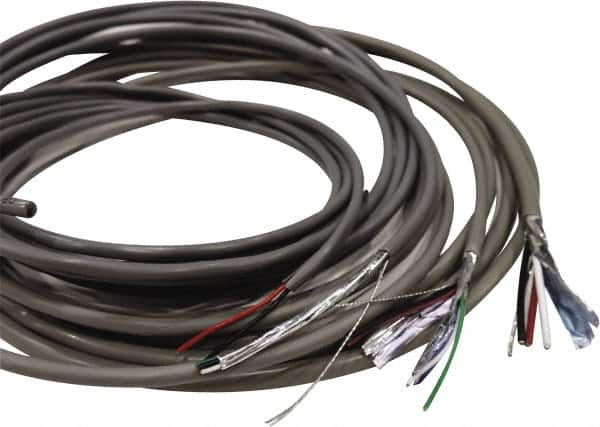 Made in USA - 18 AWG, 2 Wire, 1,000' OAL Unshielded Automation & Communication Cable - PVC Insulation, Bare Copper Conductor, 300 Volts, 0.144" OD - Benchmark Tooling