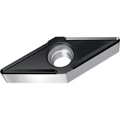 Walter - VBMT FP6 Grade WPP10S Turning Insert - TiCN+Al2O3+(TiCN) Finish, 35° Rhombic, 9.53mm Inscr Circle, 4.76mm Thick, 0.8mm Corner Radius - Benchmark Tooling