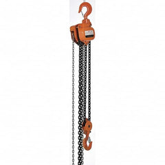 Vestil - 10,000 Lb Lifting Capacity, 20' Lift Height, Hand Hoist - Made from Chain - Benchmark Tooling