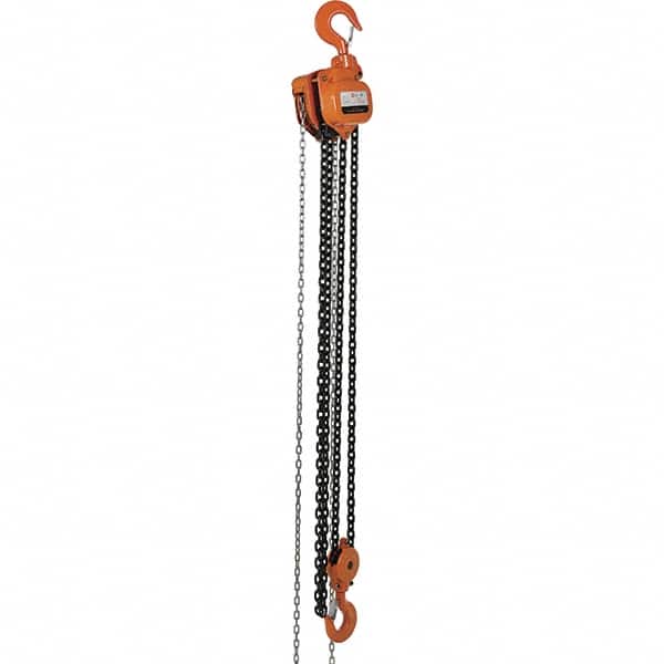 Vestil - 10,000 Lb Lifting Capacity, 10' Lift Height, Hand Hoist - Made from Chain - Benchmark Tooling