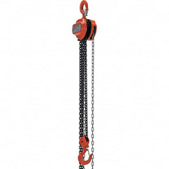 Vestil - 4,000 Lb Lifting Capacity, 10' Lift Height, Hand Hoist - Made from Chain - Benchmark Tooling