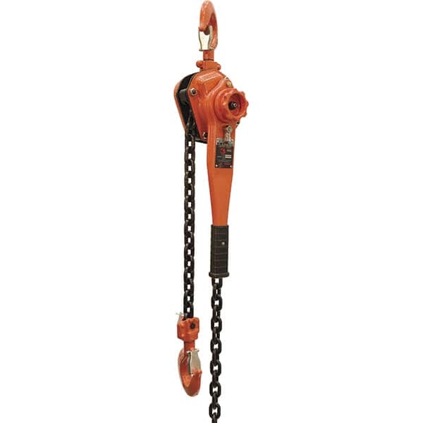 Vestil - 6,000 Lb Lifting Capacity, 10' Lift Height, Lever Hoist - Made from Chain - Benchmark Tooling