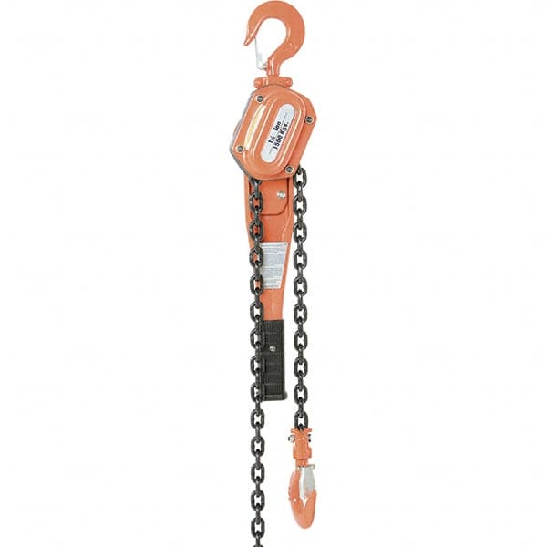 Vestil - 3,000 Lb Lifting Capacity, 5' Lift Height, Lever Hoist - Made from Chain - Benchmark Tooling