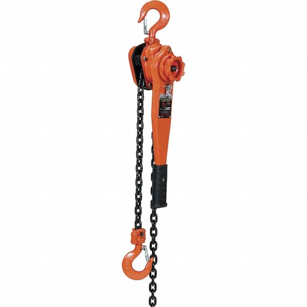 Vestil - 3,000 Lb Lifting Capacity, 20' Lift Height, Lever Hoist - Made from Chain - Benchmark Tooling
