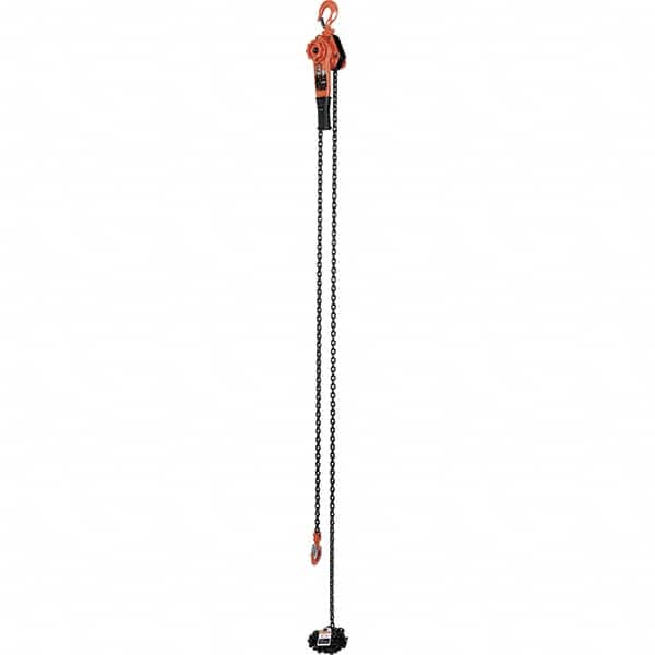 Vestil - 2,000 Lb Lifting Capacity, 20' Lift Height, Lever Hoist - Made from Chain - Benchmark Tooling