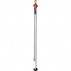 Vestil - 2,000 Lb Lifting Capacity, 20' Lift Height, Lever Hoist - Made from Chain - Benchmark Tooling