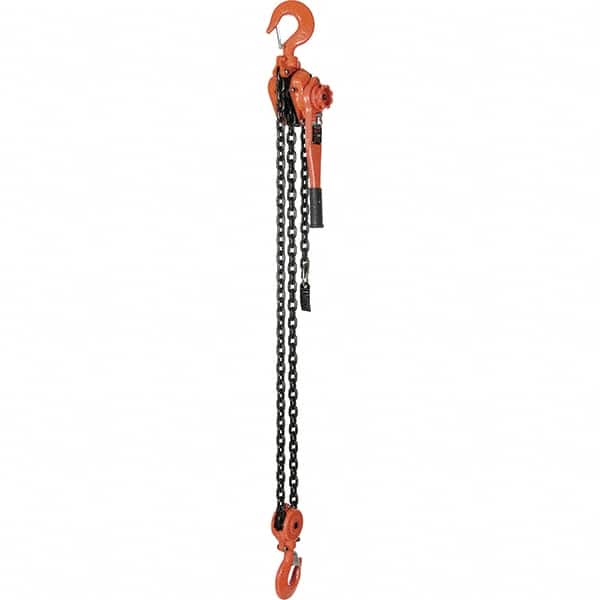 Vestil - 12,000 Lb Lifting Capacity, 5' Lift Height, Lever Hoist - Made from Chain - Benchmark Tooling