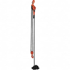 Vestil - 12,000 Lb Lifting Capacity, 20' Lift Height, Lever Hoist - Made from Chain - Benchmark Tooling