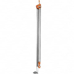 Vestil - 6,000 Lb Lifting Capacity, 15' Lift Height, Hand Hoist - Made from Chain - Benchmark Tooling