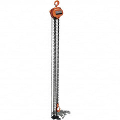 Vestil - 4,000 Lb Lifting Capacity, 20' Lift Height, Hand Hoist - Made from Chain - Benchmark Tooling