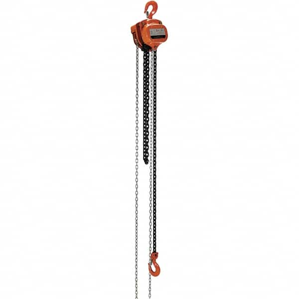 Vestil - 4,000 Lb Lifting Capacity, 10' Lift Height, Hand Hoist - Made from Chain - Benchmark Tooling