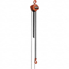 Vestil - 4,000 Lb Lifting Capacity, 10' Lift Height, Hand Hoist - Made from Chain - Benchmark Tooling