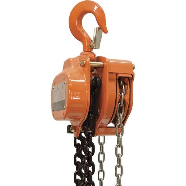Vestil - 3,000 Lb Lifting Capacity, 20' Lift Height, Hand Hoist - Made from Chain - Benchmark Tooling